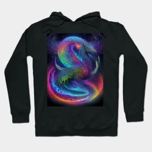 Mystical psychedelic dragon Hoodie